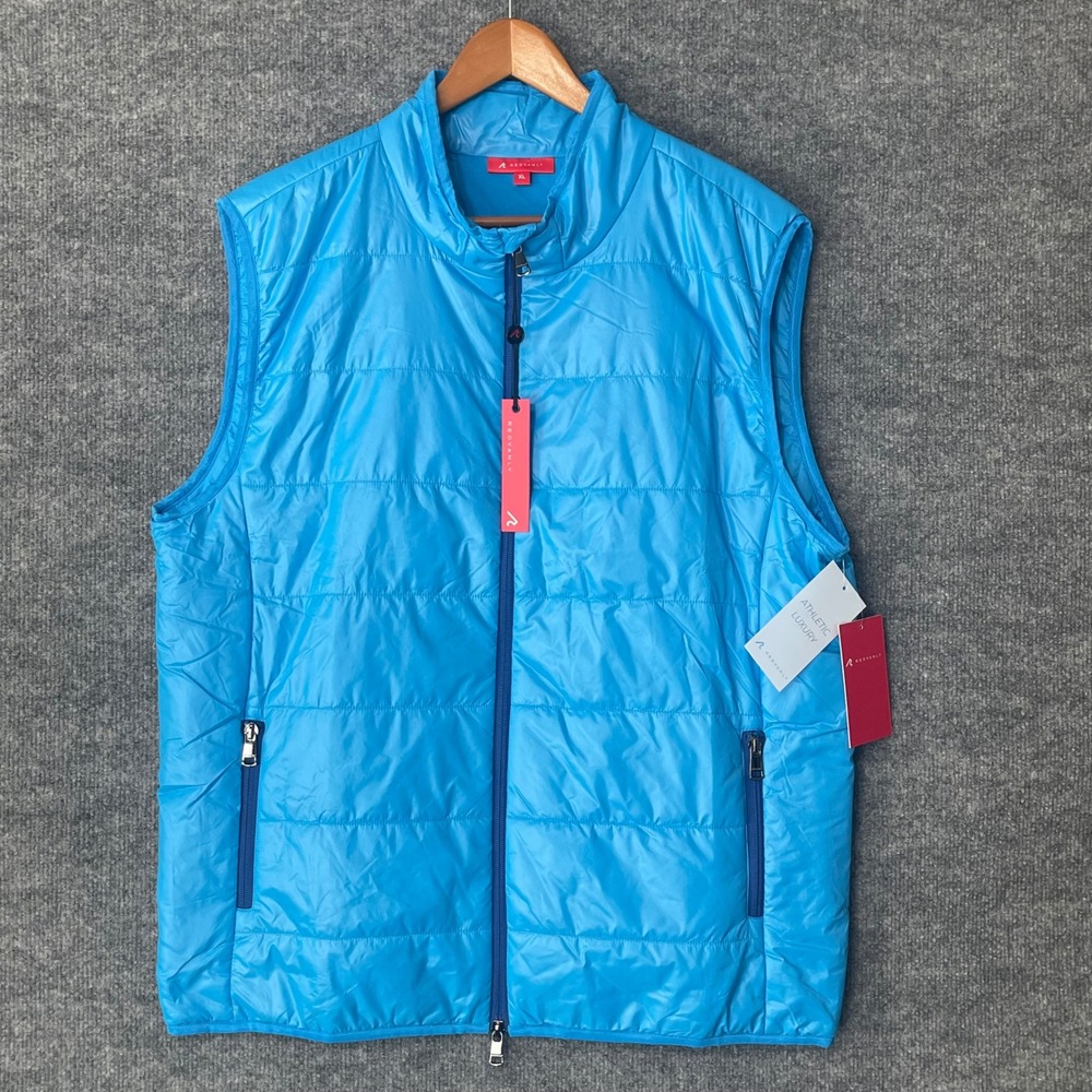 RedVanly Men's‎ Winslow Puffer Vest Golf Full-Zip Lightweight Blue Size XL NEW